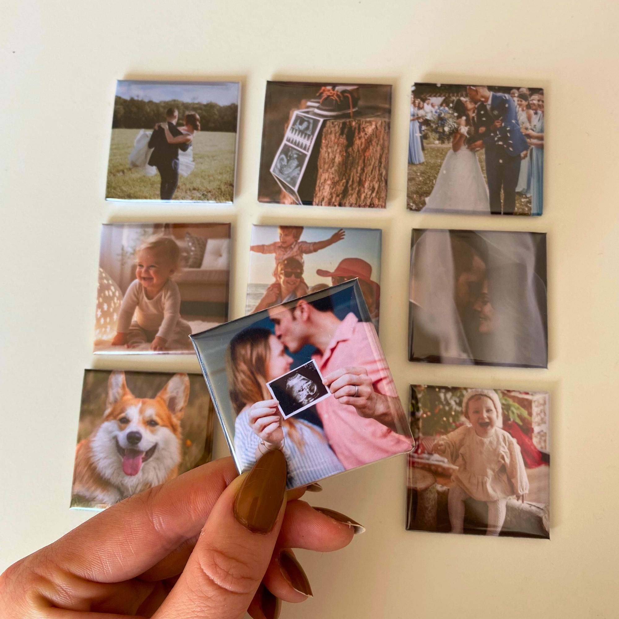 Set van 9 fotomagneten