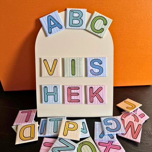 Alfabet fotomagneten met schrijfrichting (A t/m Z)